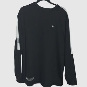 Nike Athletics‎ Shirt-Large-vintage, long sleeve, black white